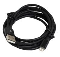 Кабель USB - Lightning 2 м Patron, Black, 2.4A (PN-LIGHT-2M-B)