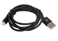 Кабель USB - Lightning 1 м Patron, Black, 2.4A (PN-LIGHT-1M-B)