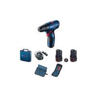 Шуруповерт-дриль Bosch GSR 120-LI, 2х2Ач, набір біт (11од) і свердел (12од.)