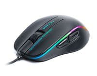 Миша REAL-EL RM-747, Black, USB, оптична, 800/1200/1600/2400/3200/4800 dpi, 5 кнопок, 1,8 м, вбудоване підсвічування, регулювання ваги