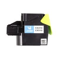 Картридж PowerPlant Lexmark CX410de CY (CX410/CX510) (з чипом)