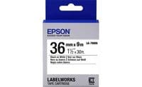 Картридж с лентой Epson LK7WBN принтеров LW-1000P Black/White 36mm/9m