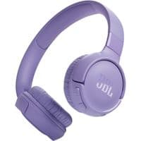 Наушники беспроводные JBL Tune 520BT, фиолетовый, Bluetooth, микрофон, аккумулятор 450 mAh, технология "Pure Bass", поддержка Siri и Google Now (JBLT520BTPUREU)