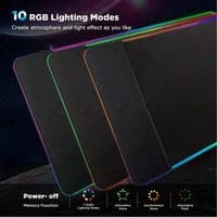 Килимок для миші з бездротовим зарядним пристроєм Choetech (T543-F) RGB Illuminated 15W Wireless Charging Mouse Pad