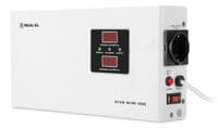 Стабилизатор REAL-EL STAB SLIM-1000 White, 1000VA, 800W, входное напряжение 220V+/-20%, 1 розетка (Schuko), LED индикация