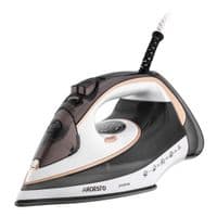 Праска Ardesto IR-B2245-E/ 2400 Вт/ електрон. керув./ 400 мл/ регул. пара/ паровий удар/ антинакип/ антикрапля/ самоочищення/ автовідключення/ керамічн. під./ білий з сірим