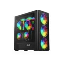 Корпус 2E GAMING VERTEX GI01B, без БЖ, 2xUSB 3.0, 1xUSB Type-C, 3x140мм вентилятора ARGB, 1x120мм вентилятор ARGB, контроллер с пультом, TG Side Panel, EATX, Black