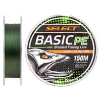 Шнур Select Basic PE 150м темно-зеленый 0,20мм 28lb/12,7кг (1870.18.26)