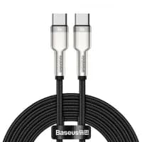 Кабель Baseus Cafule PD2.0 100W flash charging Type-C to Type-C cable (20V 5A)2m Gray+Black