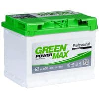Аккумулятор автомобильный GREEN POWER MAX 62Ah (+/-) (600EN) (22380)