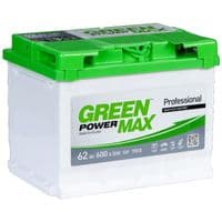 Аккумулятор автомобильный GREEN POWER MAX 62Ah Ев (-/+) (600EN) (22373)
