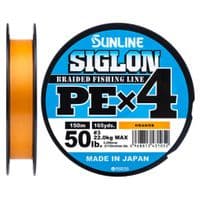 Шнур Sunline Siglon PE н4 150m 3.0/0.296mm 50lb/22.0kg Помаранч (1658.09.38)