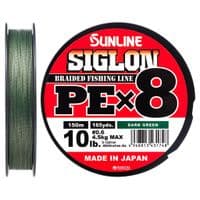 Шнур Sunline Siglon PE х8 150м 0.6/0.132мм 10lb/4.5кг Темно-зеленый (1658.09.75)