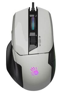 Миша A4Tech W70 Max Bloody, Panda White, USB, оптична (сенсор MAX BC3332-A), 100-10000 dpi, RGB підсвічування (5 профілів), 11 кнопок, ніжки X'Glide, 1.8 м