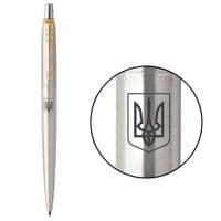 Ручка шариковая Parker JOTTER 17 UKRAINE SS GT BP Герб Украины (16032_T005b)