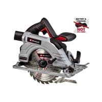 Пила циркулярна Einhell TE-CS 18/190 Li BL - Solo акум., PXC, 18В, безщітк., 3800 об/хв, диск 190х20 мм, 3.23 кг (без АКБ і ЗП)