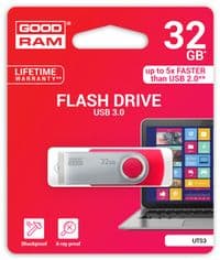 Флеш-накопитель USB3.0 32GB GOODRAM UTS3 (Twister) Red (UTS3-0320R0R11)