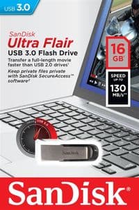 Накопитель SanDisk 16GB USB 3.0 Flair R130MB/s