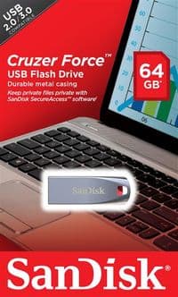Накопитель SanDisk 64GB USB Cruzer Force Metal Silver