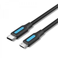 Кабель Vention USB-C - microUSB, 1 m, Black (COVBF)