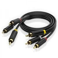 Кабель Vention 3xRCA - 3xRCA, 2 м, черный (BCABH)