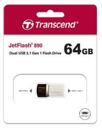 USB флеш накопитель Transcend 64GB JetFlash 890S USB 3.1 (TS64GJF890S)