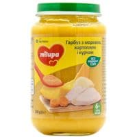 Детское пюре Milupa Тыква с морковью, картофелем и цыпленком 200 г (5900852044014)
