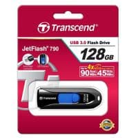 USB флеш накопичувач Transcend 128GB JetFlash 790 Black USB 3.0 (TS128GJF790K)