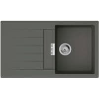 Мойка кухонная Hansgrohe S52, гранит, прямоугольник, с крылом, 840х480х190мм, чаша – 1, врезная, серый камень
