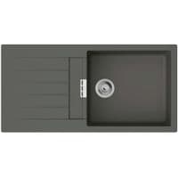 Мойка кухонная Hansgrohe S52, гранит, прямоугольник, с крылом, 980х480х190мм, чаша – 1, врезная, серый камень