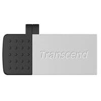 Флеш-накопитель USB  8GB OTG Transcend JetFlash 380 Silver (TS8GJF380S)