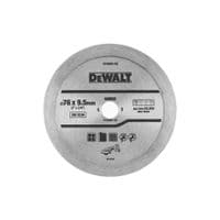 Диск пильный DeWALT алмазная керамика/кафель, 76 х 1,0 х 9,5 мм, 1 шт. (DT20591)