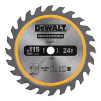 Диск пильный DeWALT универсальный, 115 х 9.5 мм, 24z, TCT, 5000 об/мин (DT20420)
