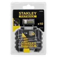 Набор бит Stanley FatMax, Torx, T10, T15, T20, T25, T30, Т40, L=50 мм, 10 шт, кейс (STA88566)