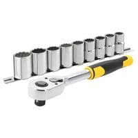 Набор головок Stanley торцевых 1/2" 10 шт, с трещоткой (STMT82671-0)