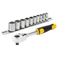 Набор головок Stanley торцевых 1/4" 10 шт, с трещоткой (STMT82666-0)