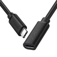 Кабель-продовжувач USB 3.1 Gen 2 Type-C M-M, 1 м, (20V/5A), 100W （10Gbps）Чорний, US353 UGREEN