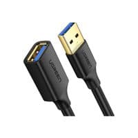 Кабель USB AM-AF (продолжитель) USB3.0, 3 м, Connector gold-plated Черный, US129 Ugreen