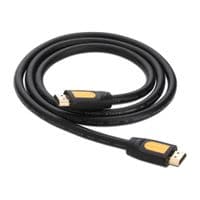 Кабель HDMI M-M, 5.0 м, V1.4 Round Cable 4K, HD101 UGREEN Черный+Желтый