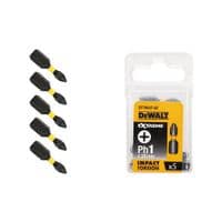 Набор бит DeWALT IMPACT TORSION, ударных, Philips, Ph1, L=25 мм, 5 шт (DT7993T)