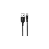 Дата кабель USB 2.0 AM на Lightning 1.0м NB143 Braided Black XO (XO-NB143i1-BK)