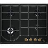 Варочная поверхность Electrolux газовая Rococo, 60см, чугун, черный матовый