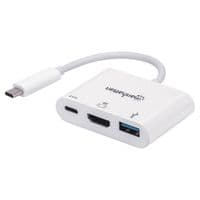 Концентратор Intracom USB3.1 Type-C на HDMI/USB 3.0/PD 60 Вт 4-в-1 Белый Манхэттен (152945)