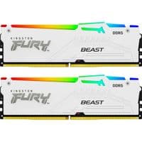 Память Kingston 32GB 5600MT/s DDR5 CL36 DIMM (Kit of 2) FURY Beast White RGB EXPO
