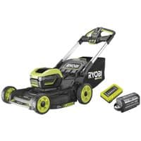 Газонокосилка аккумуляторная Ryobi RY36LMXSP53A-160 самоходная, Max Power 36В, 1х6.0Аг, 53см, 30кг, 20-100мм, 3в1 (выброс, сборка, мульча), телеск. ручка, LED-фары, до 3200м2