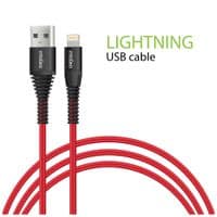 Дата кабель USB 2.0 AM to Lightning 1.2m CBRNYL1 Red Intaleo (1283126559471)