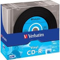 Диск CD-R Verbatim 700Mb 52x Slim case Vinyl AZO (43426)