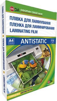 Пленка для ламинирования, А4, 175 мкм, глянцевая, 100 ед, D&A Art Antistatic