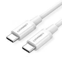 кабель USB-C 2.0 Male To USB-C 2.0 Male 3A Data Wh ite 1M Can not transmit audio and video, ABS Case+ US264