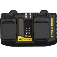 Зарядное устройство для аккумуляторов инструмента Stanley на 2 аккумулятора, 20V, выходной ток 4A (SFMCB24)